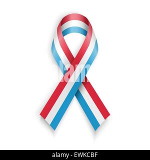 Abstrakt blau weiß Red Ribbon Fahne Stock Vektor