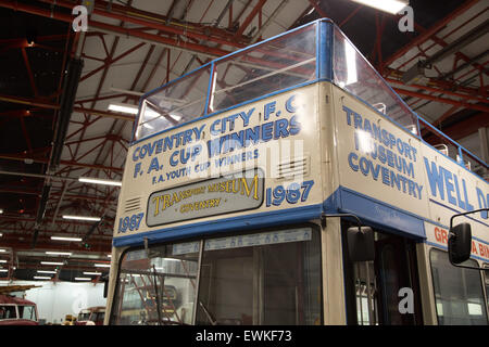 Die offenen Bus nach dem 1987 FA-Cup-final-Sieg von Coventry City verwendet Stockfoto