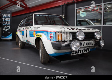 1980 Sunbeam Lotus Rallye Auto im britischen Coventry Transport-Museum Stockfoto