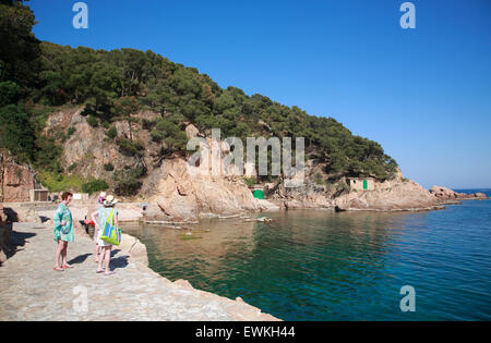 Cala Tamariu, Costa Brava, Katalonien, Spanien, Europa Stockfoto