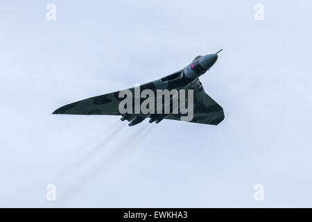 XH558 Letzten restlichen flugfähigen Avro Vulcan bei Southend anzeigen Stockfoto