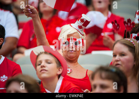 Vancouver, Kanada. 27. Juni 2015. während das Viertelfinalspiel zwischen Deutschland und England bei der FIFA Frauen WM Kanada 2015 im BC Place Stadium. Bildnachweis: Matt Jacques/Alamy Live-Nachrichten Stockfoto