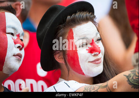 Vancouver, Kanada. 27. Juni 2015. während das Viertelfinalspiel zwischen Deutschland und England bei der FIFA Frauen WM Kanada 2015 im BC Place Stadium. Bildnachweis: Matt Jacques/Alamy Live-Nachrichten Stockfoto