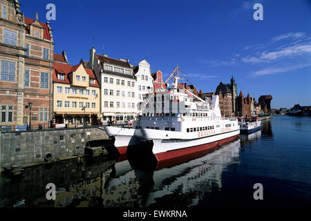 Polen, Danzig, Motlawa, Uferpromenade Stockfoto