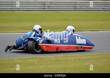 Britische Seitenwagen-Meisterschaft in Snetterton Stockfoto