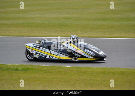 Britische Seitenwagen-Meisterschaft in Snetterton Stockfoto