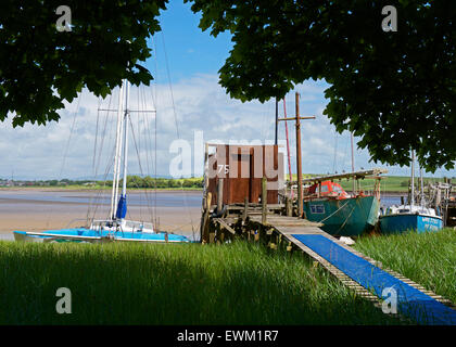 Skippool Creek, am Fluß Wyre, Thornton Cleveleys, Lancashire, England UK Stockfoto