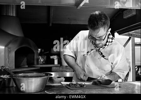 Spitalfields Straße Lebensmittel Anbieter Stockfoto