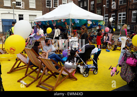 London, UK.  28. Juni 2015.  Marylebone Fayre, Marylebone, London; England; UK-Credit: Keith Erskine/Alamy Live-Nachrichten Stockfoto