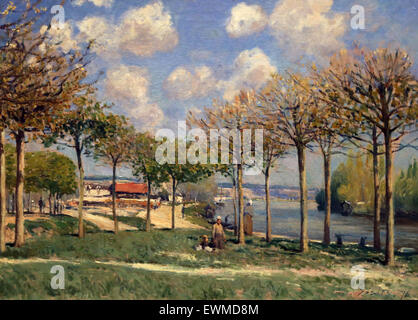 Alfred Sisley (1839-1899). Französischer Maler. Seine in Bougival, 1876. Öl auf Leinwand. Metropolitan Museum of Art. NY. USA. Stockfoto