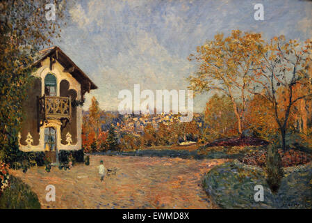 Alfred Sisley (1839-1899). Französischer Maler. Ansicht von Marly-le-Roi von Coeur Volant, 1876. Öl auf Leinwand. Stockfoto