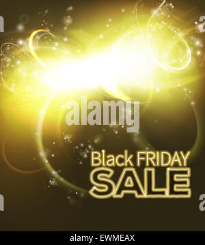 Schwarzen Sie Freitag abstrakte Verkauf Hintergrund Black Friday SALE Neontext Stockfoto