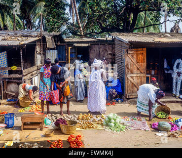 Gemüse, Royal Albert Markt, Banjul, Gambia, Westafrika Stockfoto