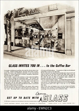 1950er Jahre Werbung ca. 1954 Magazin Anzeige für Glas zufällig Brüder von Smethwick Birmingham England Stockfoto