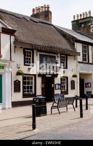 Reet aus dem 18. Jahrhundert Tam o' shanter Inn gegründet 1749 in Ayr, South Ayrshire, Strathclyde, Schottland, UK, High Street, Großbritannien Stockfoto