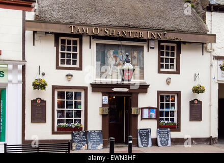 Reet aus dem 18. Jahrhundert Tam o' shanter Inn gegründet 1749 in Ayr, South Ayrshire, Strathclyde, Schottland, UK, High Street, Großbritannien Stockfoto