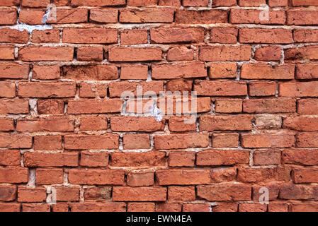 Nahtlose alte rote Ziegel Wand Textur Stockfoto