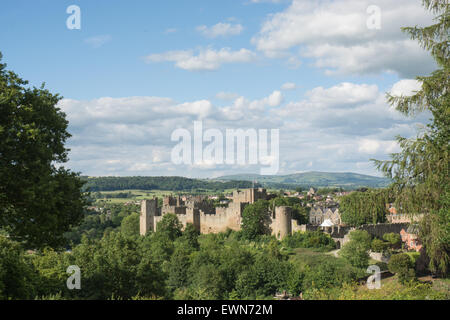 Ludlow Castle, Shropshire, Blick vom Südwesten Stockfoto