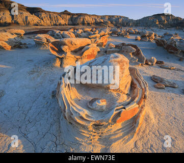 Ei-Fabrik in der Bisti Wilderness, De-Na-Zin, New Mexico, USA Stockfoto