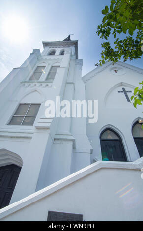 Charleston, South Carolina, USA. 29. Juni 2015. Famous Emanuel A.M.E. Kirche in Charleston South Carolina schwarze Kirche Szene der schreckliche Mord von 9 Personen am 17. Juni 2015 Credit: Bill Bachmann/Alamy Live News Stockfoto