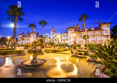 St. Augustine, Florida, USA Innenstadt am Flagler College. Stockfoto