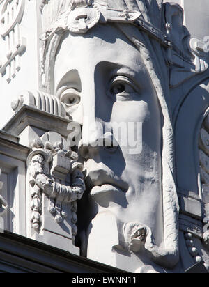 Berühmten Jugendstil-Architektur in Riga bei 10 b Elizabetes Street Stockfoto