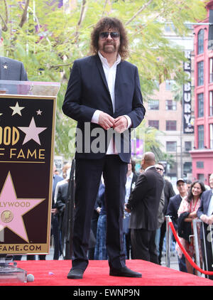 Rock Künstler Jeff Lynne geehrt mit Stern auf dem Hollywood Walk Of Fame mit: Jeff Lynne wo: Hollywood, Kalifornien, Vereinigte Staaten, wann: 23. April 2015 Stockfoto