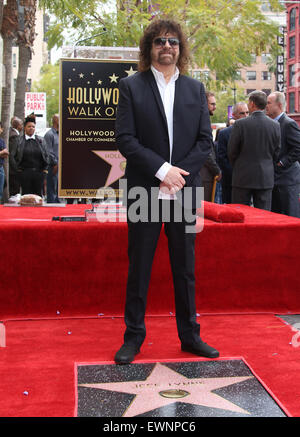 Rock Künstler Jeff Lynne geehrt mit Stern auf dem Hollywood Walk Of Fame mit: Jeff Lynne wo: Hollywood, Kalifornien, Vereinigte Staaten, wann: 23. April 2015 Stockfoto