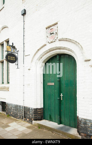 Altes Schulhaus in Damme, Belgien Stockfoto