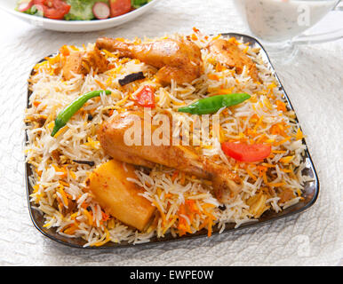 Chicken Biryani Stockfoto