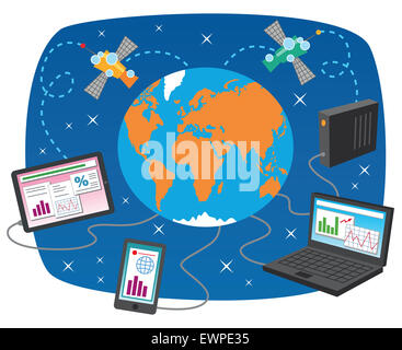 Internet-Welt-Kommunikation weltweit Stockfoto