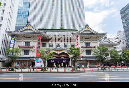 Außenseite des Ginza Kabukiza, Chuo-Ku, Tokyo, Japan Stockfoto