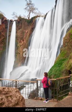 Ouzoud Wasserfall, hoher Atlas, Marokko, Afrika Stockfoto