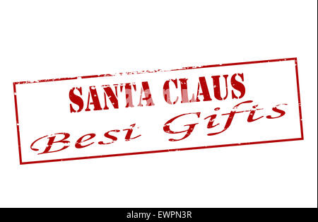 Stempel mit Text Santa Claus in Abbildung Stockfoto