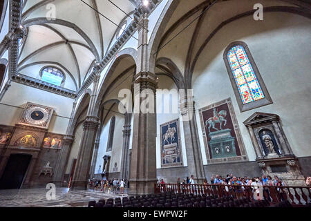 Cattedrale di Santa Maria del Fiore ist die Hauptkirche von Florenz, Italien Stockfoto