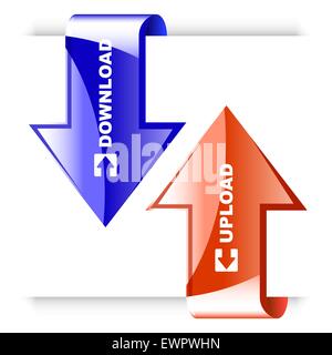 Laden Sie Symbol. Verwendbar für Webdesign. Stock Vektor