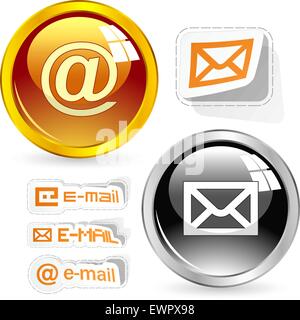 E-Mail-Symbol. Verwendbar für Webdesign. Stock Vektor