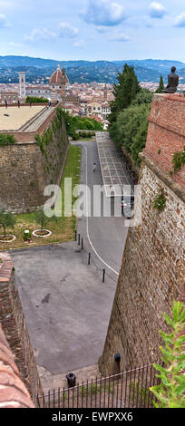 Das Forte di Belvedere oder Fortezza di Santa Maria in San Giorgio del Belvedere ist eine Festung in Florenz, Italien Stockfoto