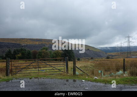 Ffos-y-Fran Land Reclamation Scheme Tagebau Kohlebergwerk in der Nähe von Merthyr Tydfil in Südwales Stockfoto