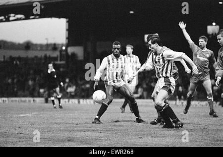 Huddersfield 2-1 Bury, 3 Liga match bei Leeds Road, Samstag, 22. Dezember 1990. Stockfoto