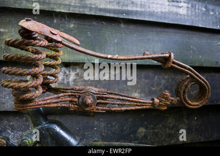 Rostige alte Fahrradsitz. Stockfoto