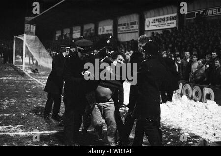 Darlington 2-1 Middlesbrough FA Pokalspiel im Feethams statt. 8. Januar 1985. Stockfoto