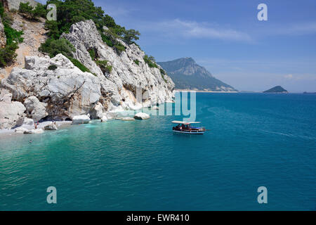 Strand und Berge rund um Kemer, Türkei Stockfoto