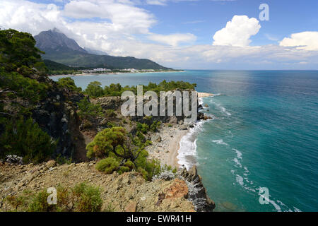 Strand und Berge rund um Kemer, Türkei Stockfoto