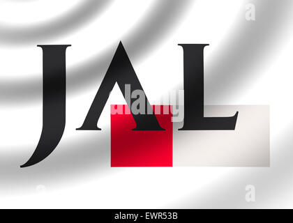 Japan Airlines Logo Symbol Flagge Symbol Emblem Zeichen Stockfoto