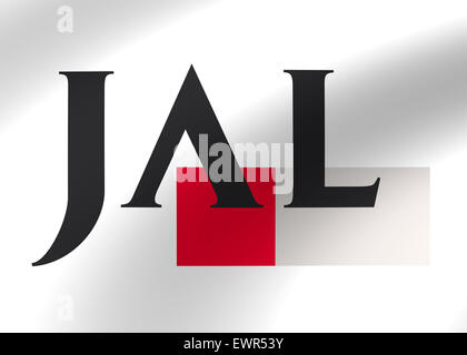 Japan Airlines Logo Symbol Flagge Symbol Emblem Zeichen Stockfoto