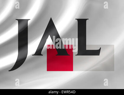 Japan Airlines Logo Symbol Flagge Symbol Emblem Zeichen Stockfoto