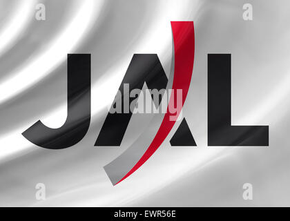 Japan Airlines Logo Symbol Flagge Symbol Emblem Zeichen Stockfoto