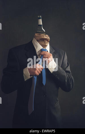 Symbol der Alkohol am Arbeitsplatz Stockfoto