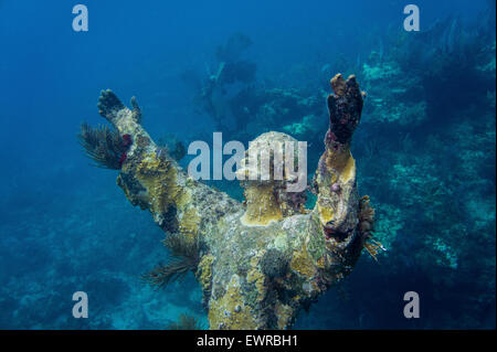 Unterwasserstatue Christi des Abgrunds, Key Largo, Florida Stockfoto